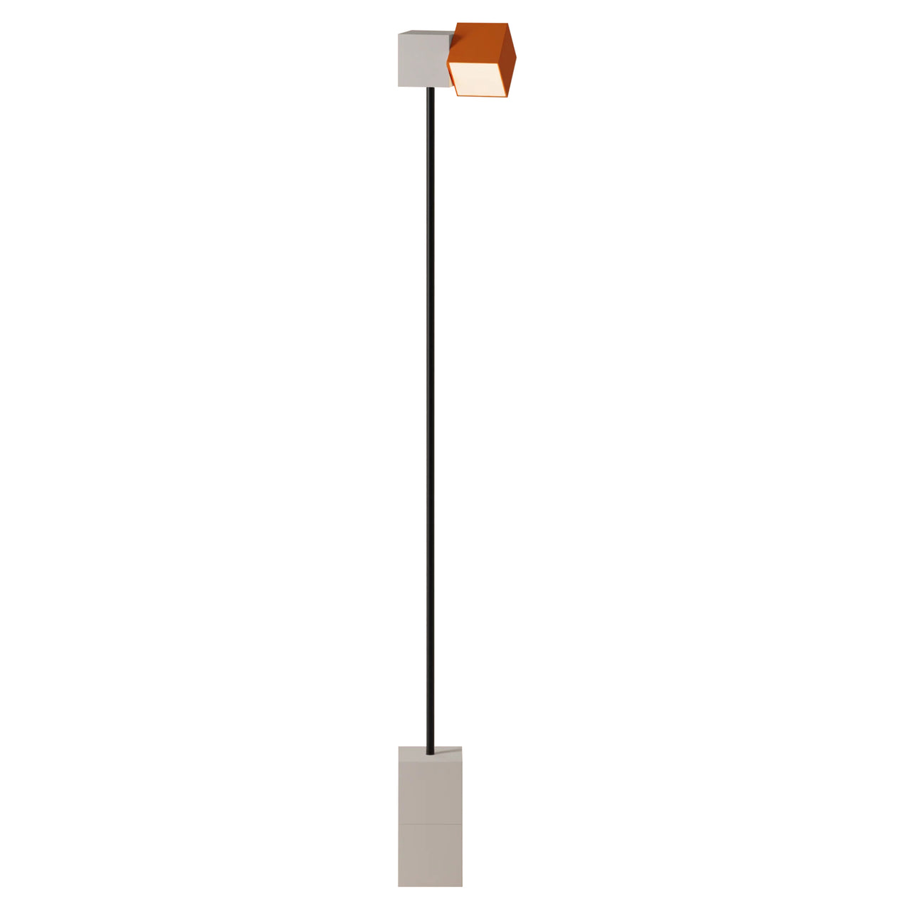 Analog Floor Light: Stone + Black