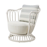 Grace Outdoor Lounge Chair: Fully Upholstered + Alabaster White