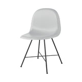3D Dining Chair Center Base: Plastic Shell + Lunar Grey