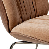 Beetle Soft Dining Chair: Conic Base + Front Upholstered