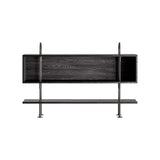 Keen Shelving System: System 1 + Black Brass + Brown + Black Ash