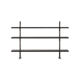 Keen Shelving System: System 2 + Black Brass + Brown + Black Ash