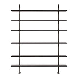 Keen Shelving System: System 4 + Black Brass + Brown + Black Ash