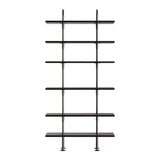 Keen Shelving System: System 5 + Black Brass + Brown + Black Ash