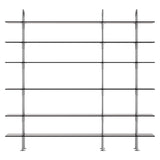 Keen Shelving System: System 7 + Satin Stainless Steel + Smoked Tempered Glass