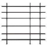 Keen Shelving System: System 7 + Black Brass + Brown + Black Ash