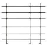 Keen Shelving System: System 7 + Black Brass + Smoked Tempered Glass