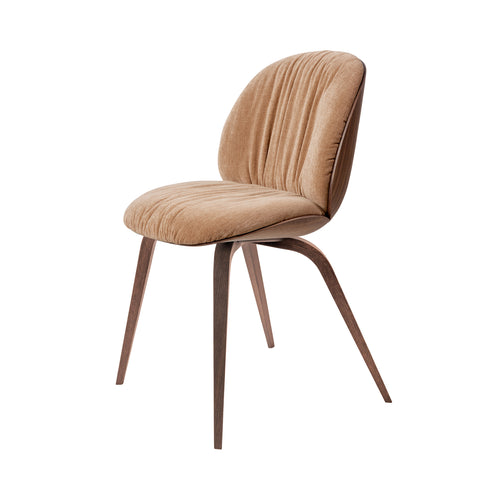 Beetle Soft Dining Chair: Front Upholstered + American Walnut + American Walnut