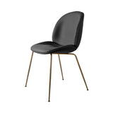 Beetle Dining Chair: Conic Base + Fully Upholstered + Antique Brass + Davenport 1112