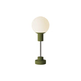 Rossi Table Light: Olive + Chrome