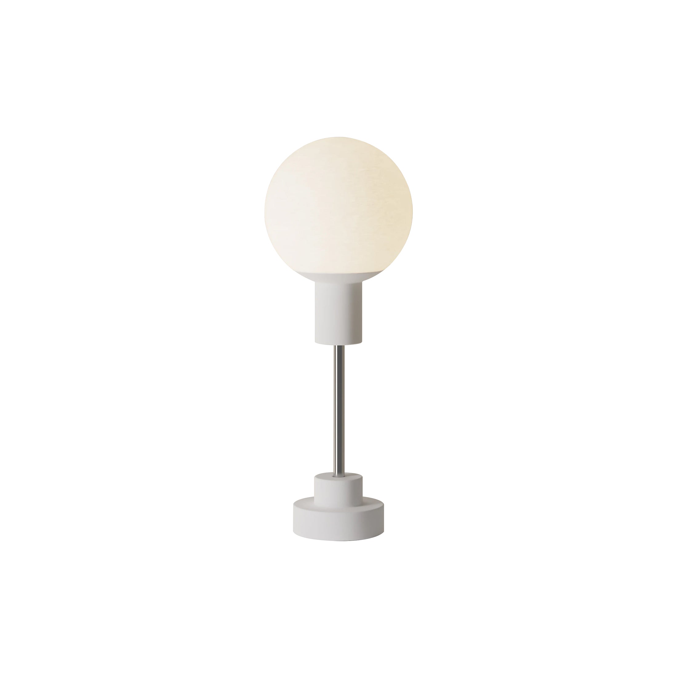Rossi Table Light: Snow + Chrome