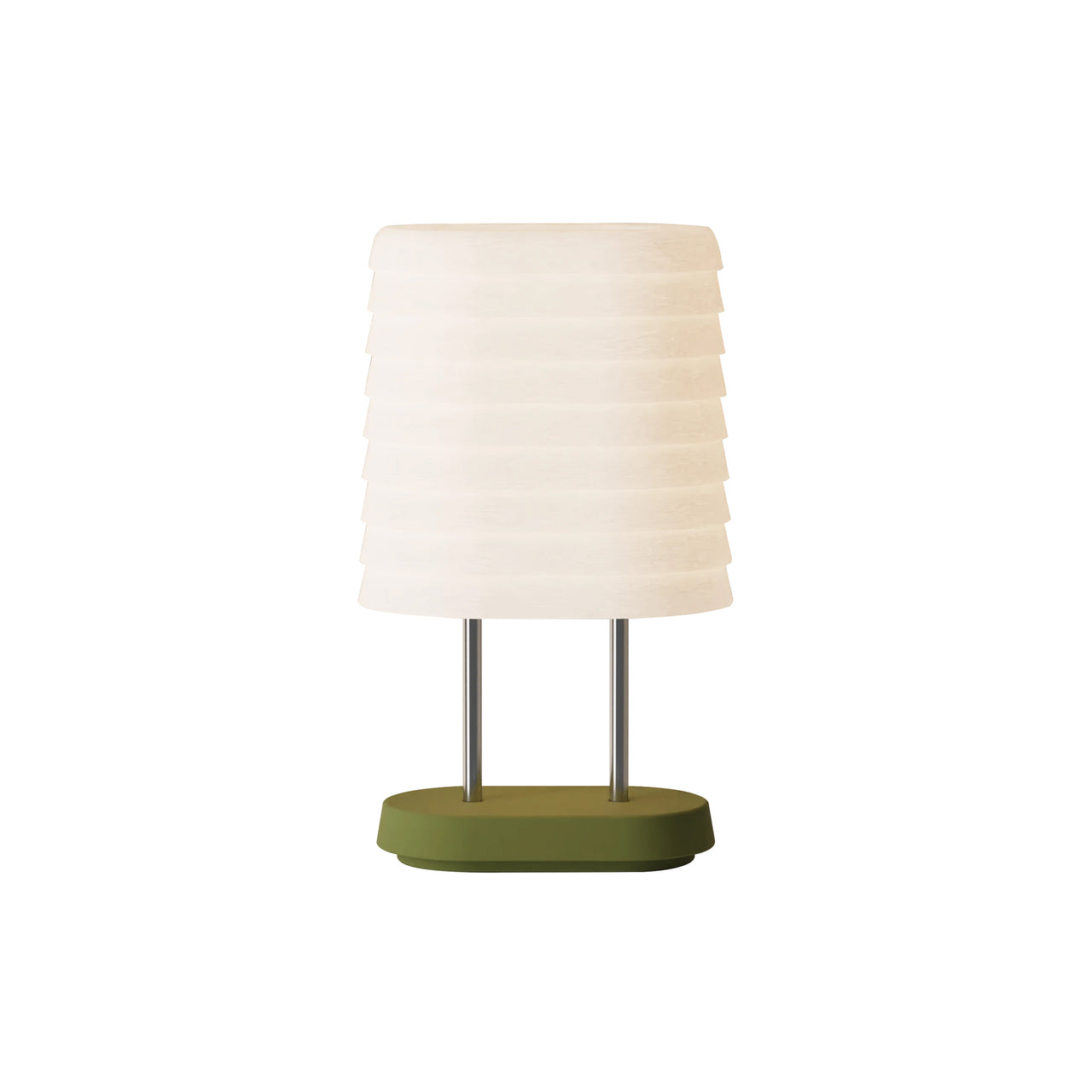 Persiana Table Light: Olive + Chrome