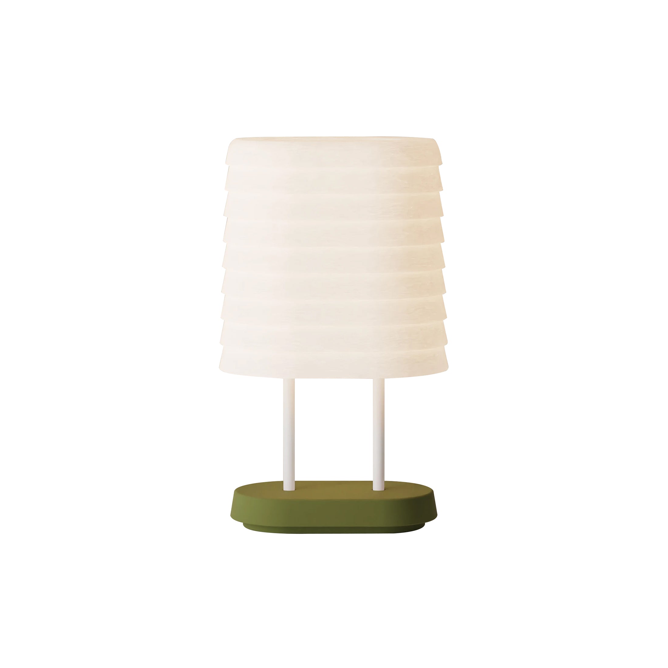 Persiana Table Light: Olive + White
