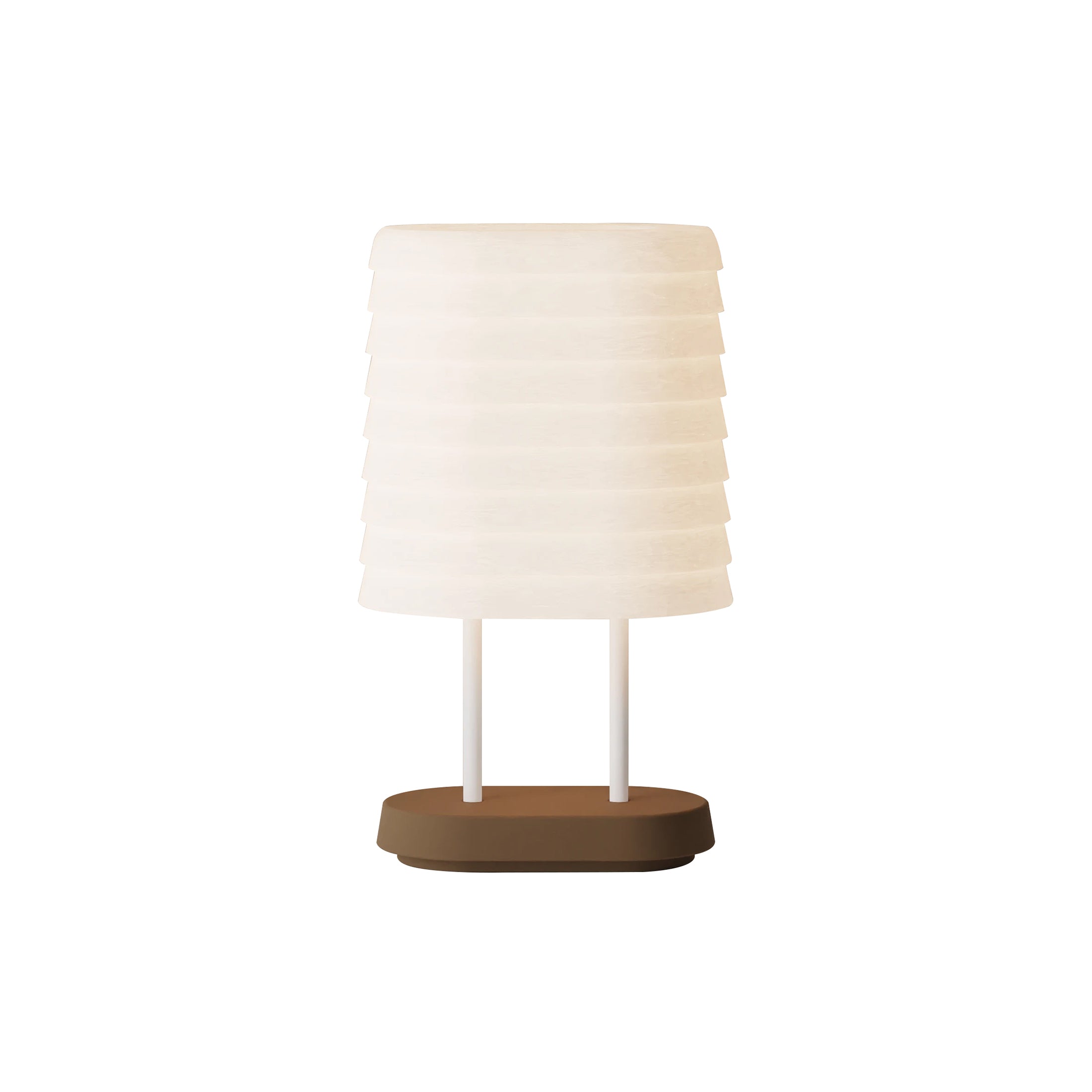 Persiana Table Light: Walnut + White