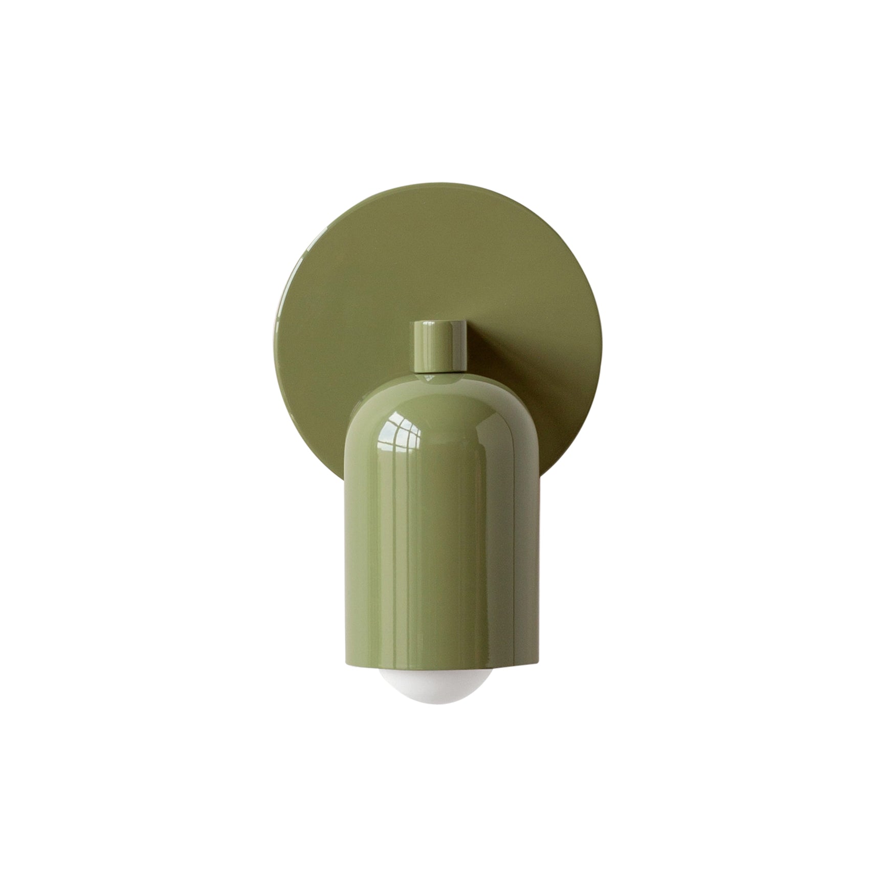Fixed Down Sconce: Slim + Reed Green