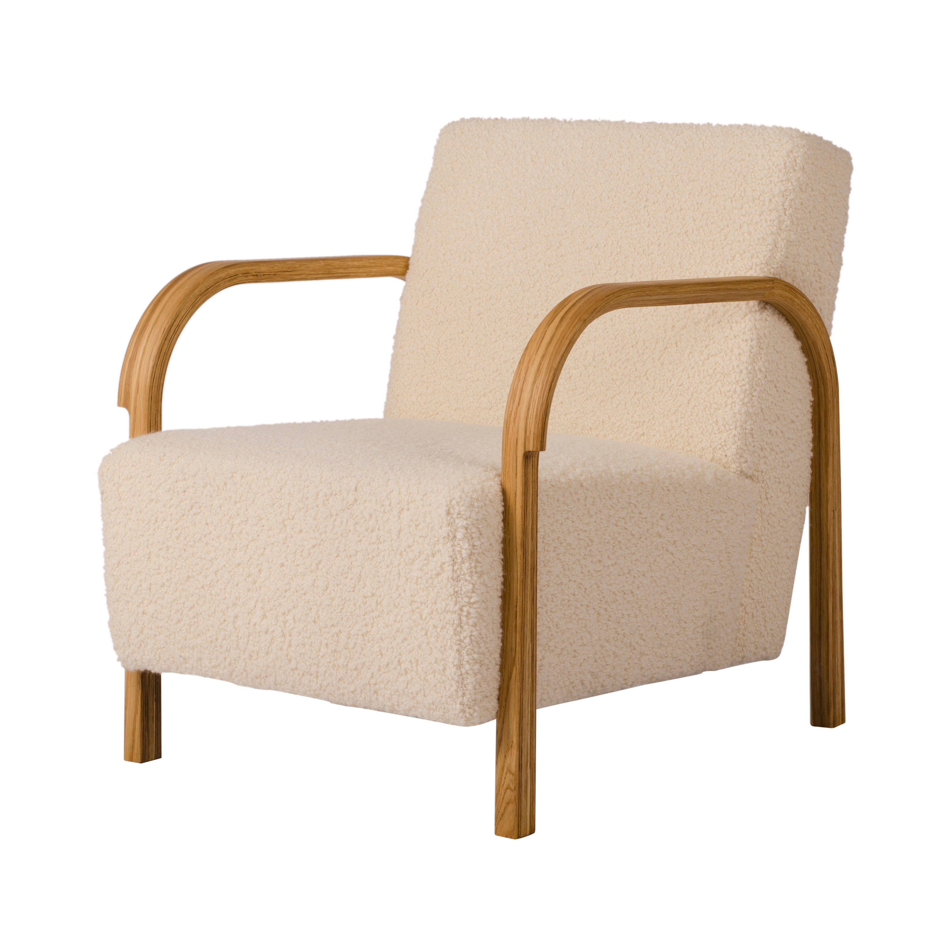 Arch Lounge Chair: Upholstered + Natural Oiled Oak