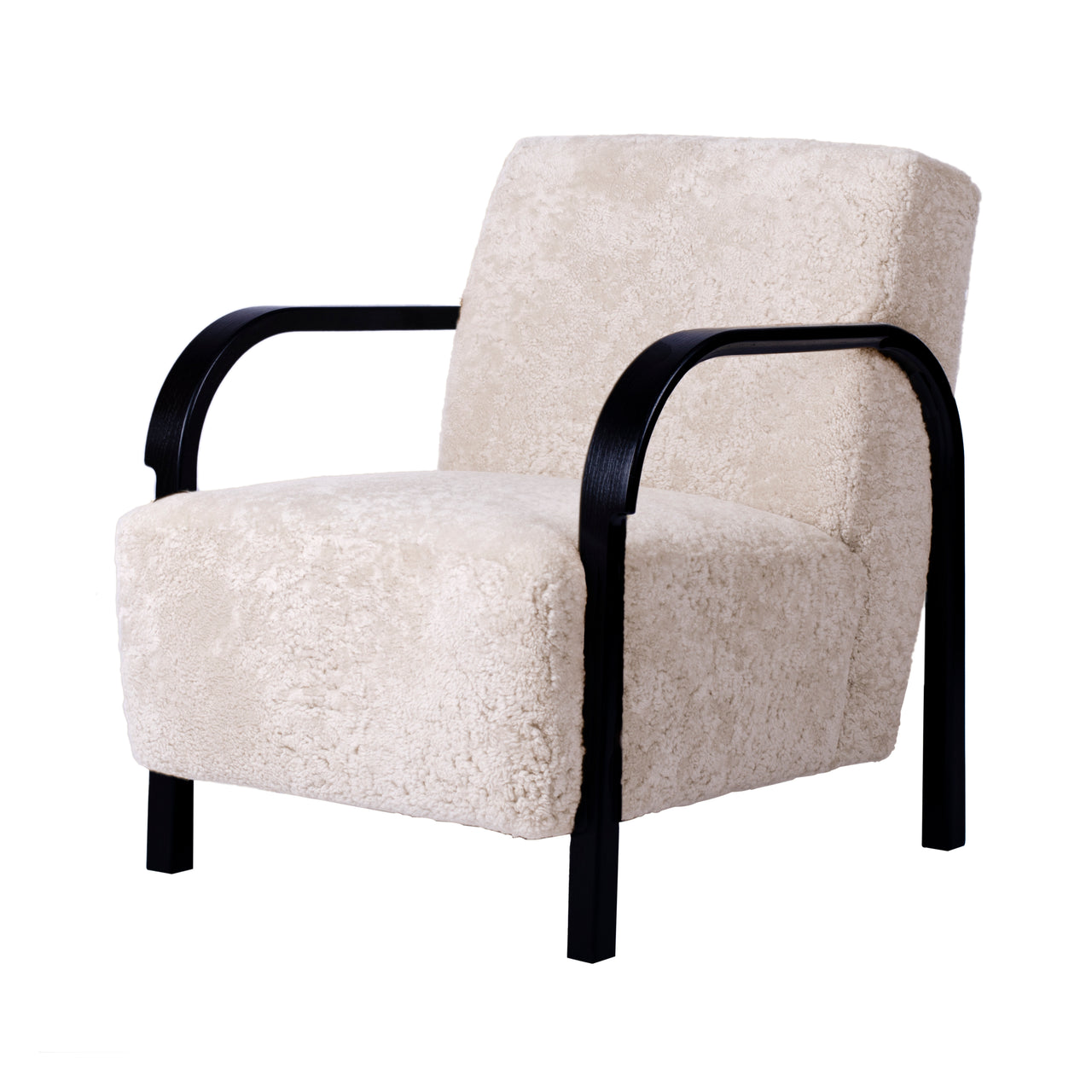 Arch Lounge Chair: Upholstered + Black Oiled Oak
