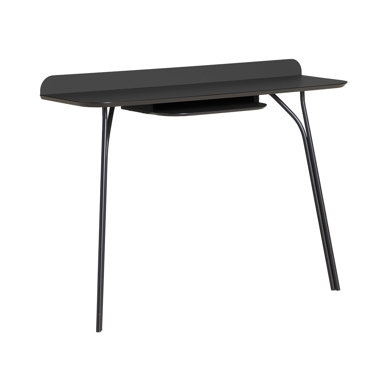 Tree Console Table: High + Charcoal Black + With Shelf