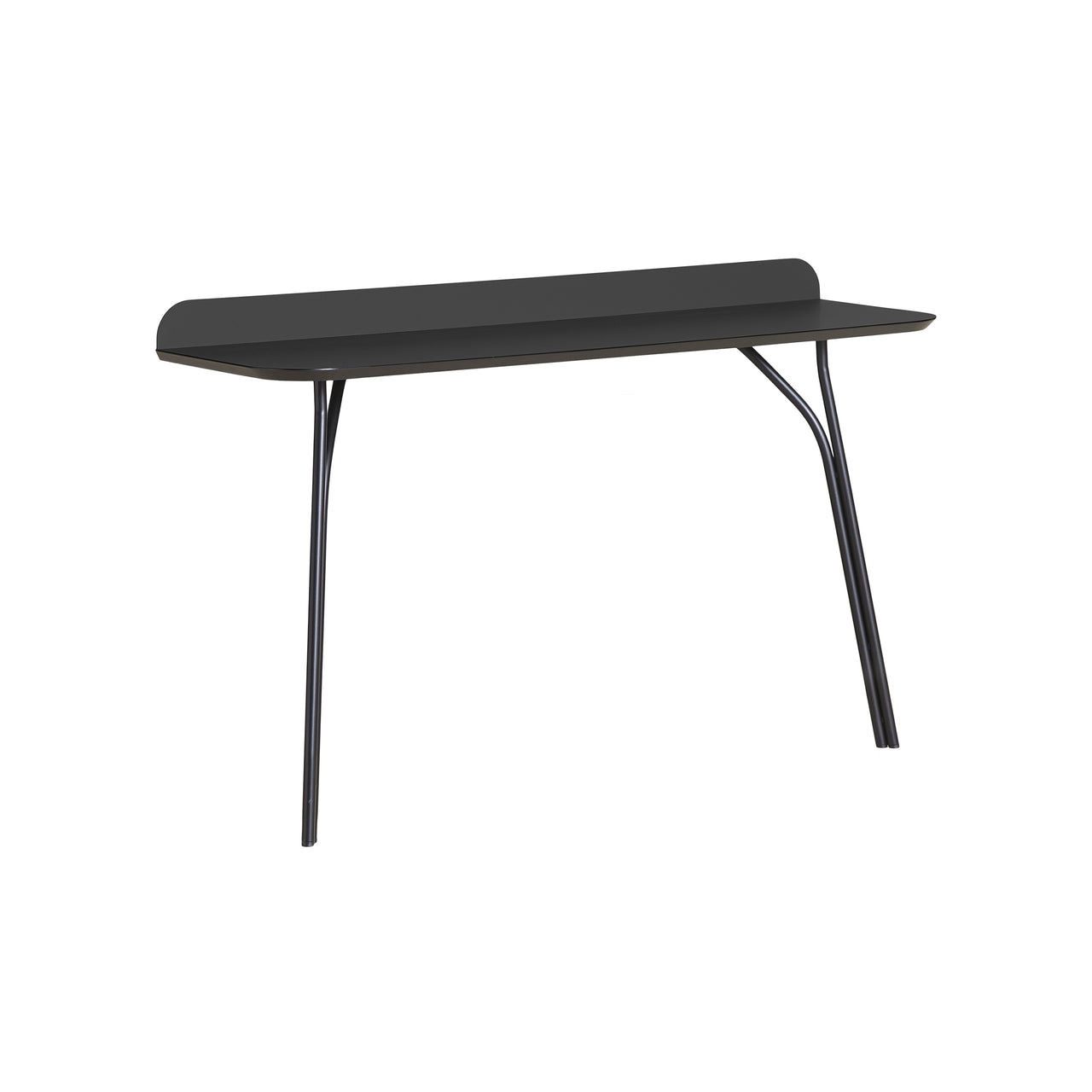 Tree Console Table: Low + Charcoal Black + Without Shelf