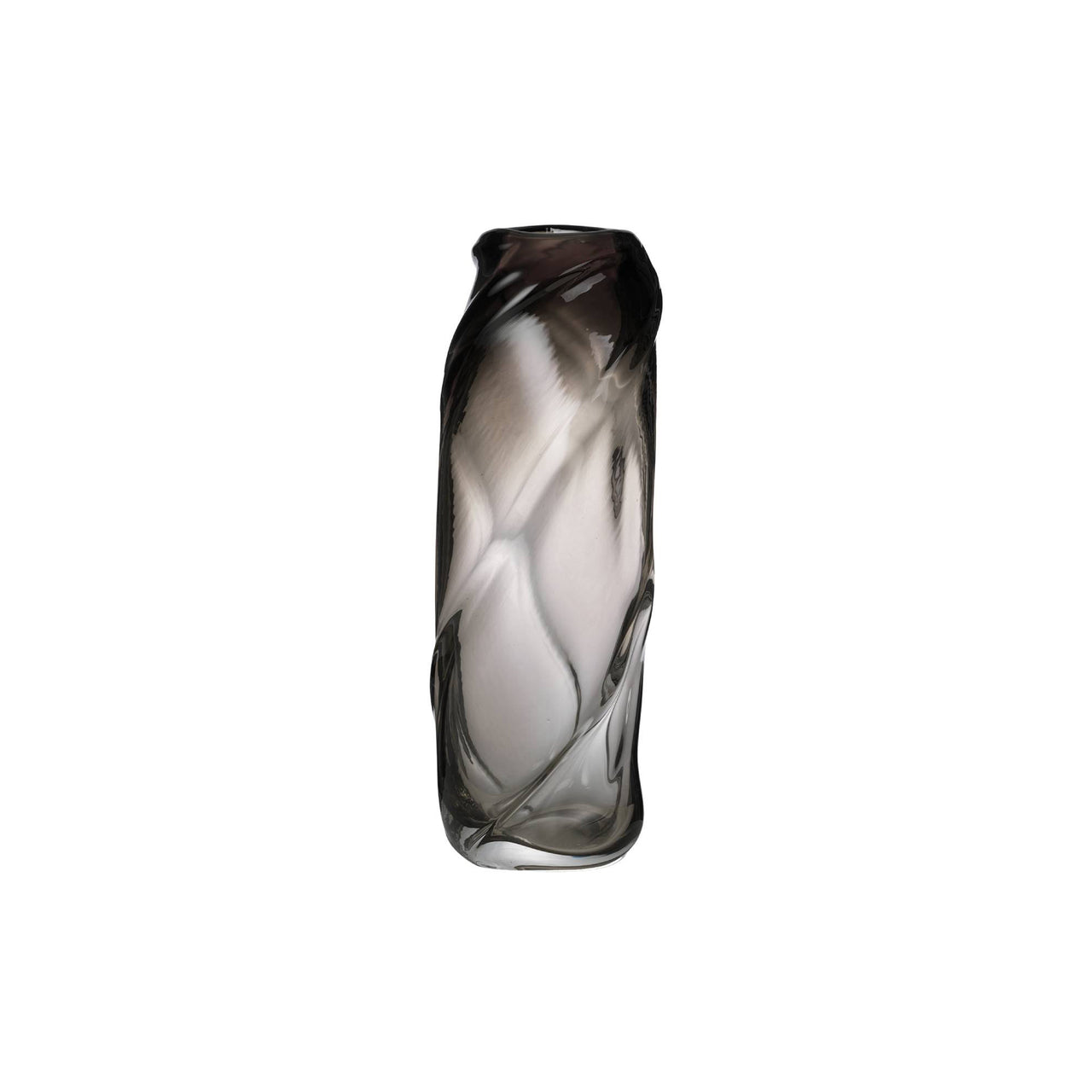 Water Swirl Vase: Smoked Grey