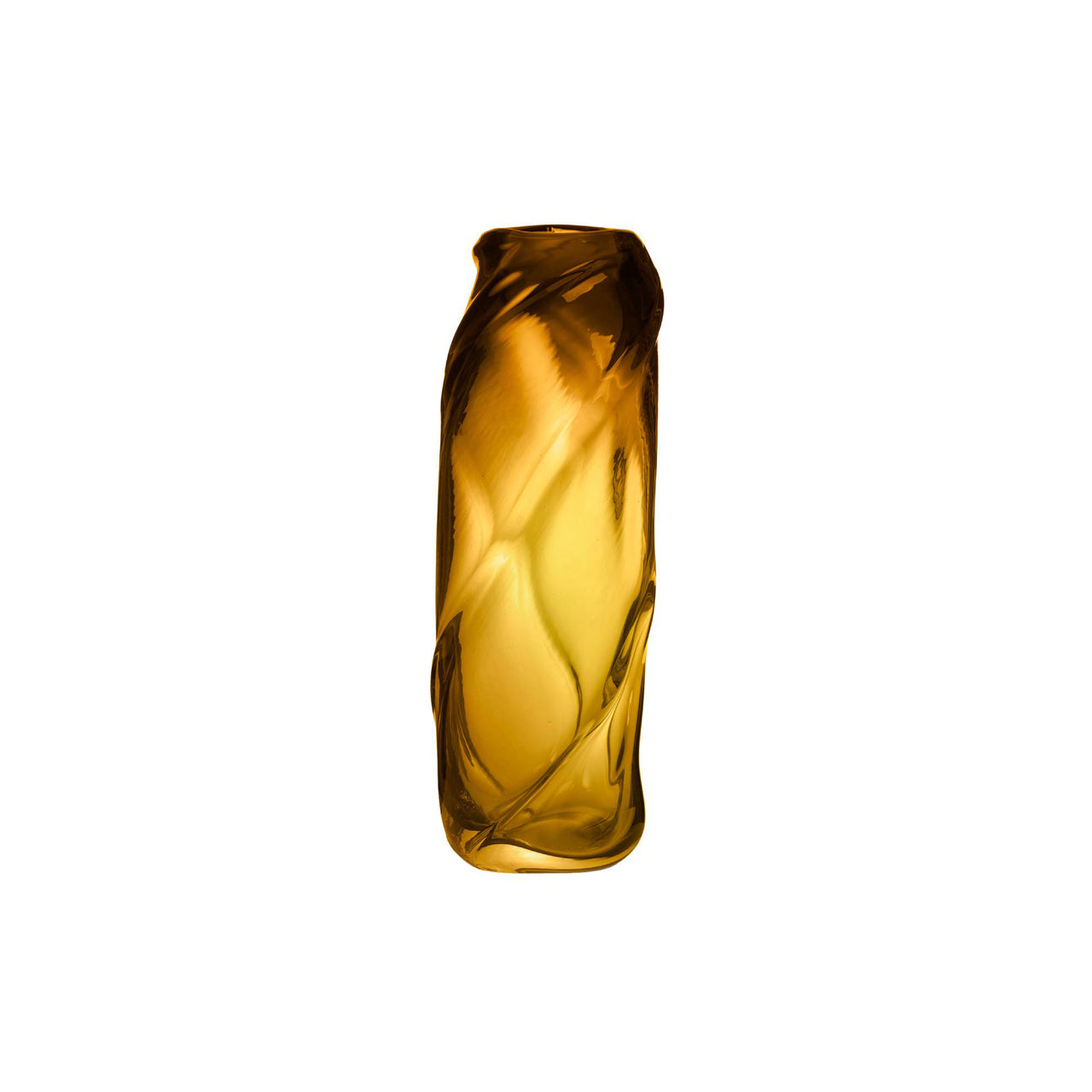 Water Swirl Vase: Amber