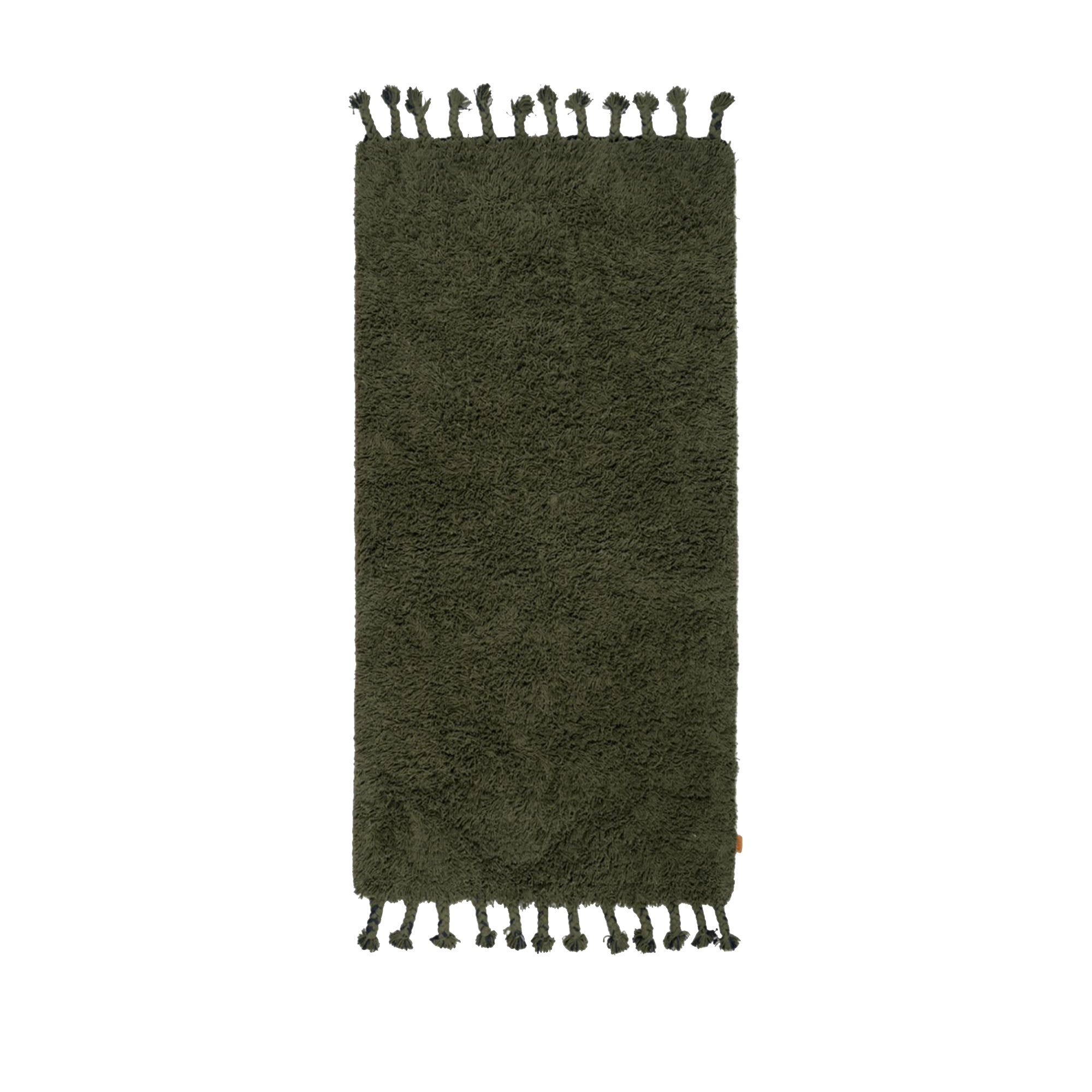 Amass Long Pile Runner: Olive