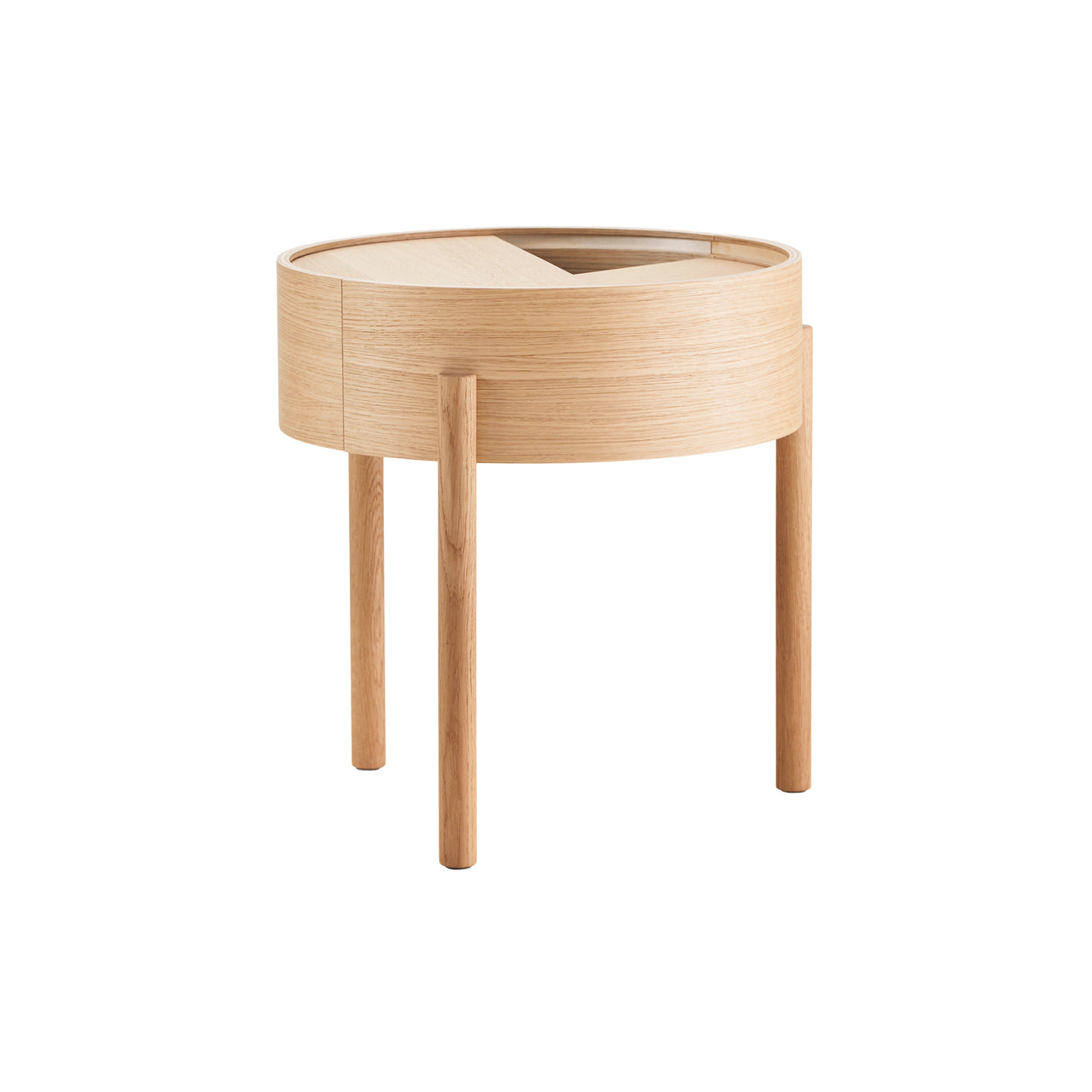 Arc Side Table: White Pigmented Oak
