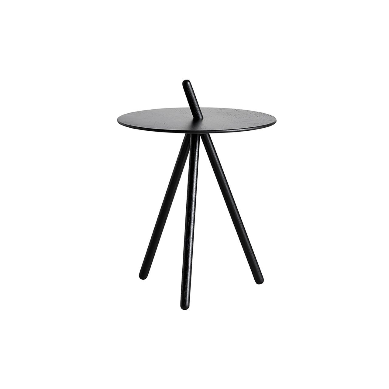 Come Here Side Table: Black Painted Oak