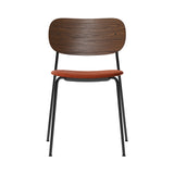 Co Chair: Seat Upholstered + Black + Dark Stained Oak
