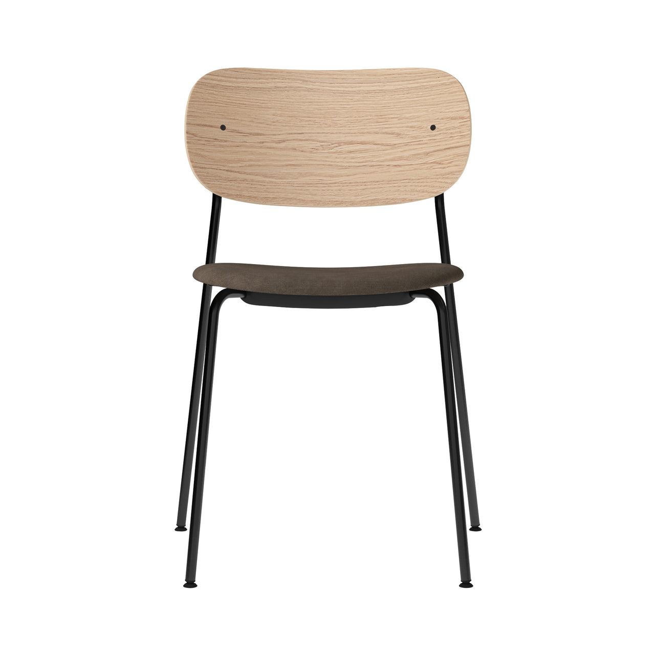 Co Chair: Seat Upholstered + Black + Natural Oak + Remix 233