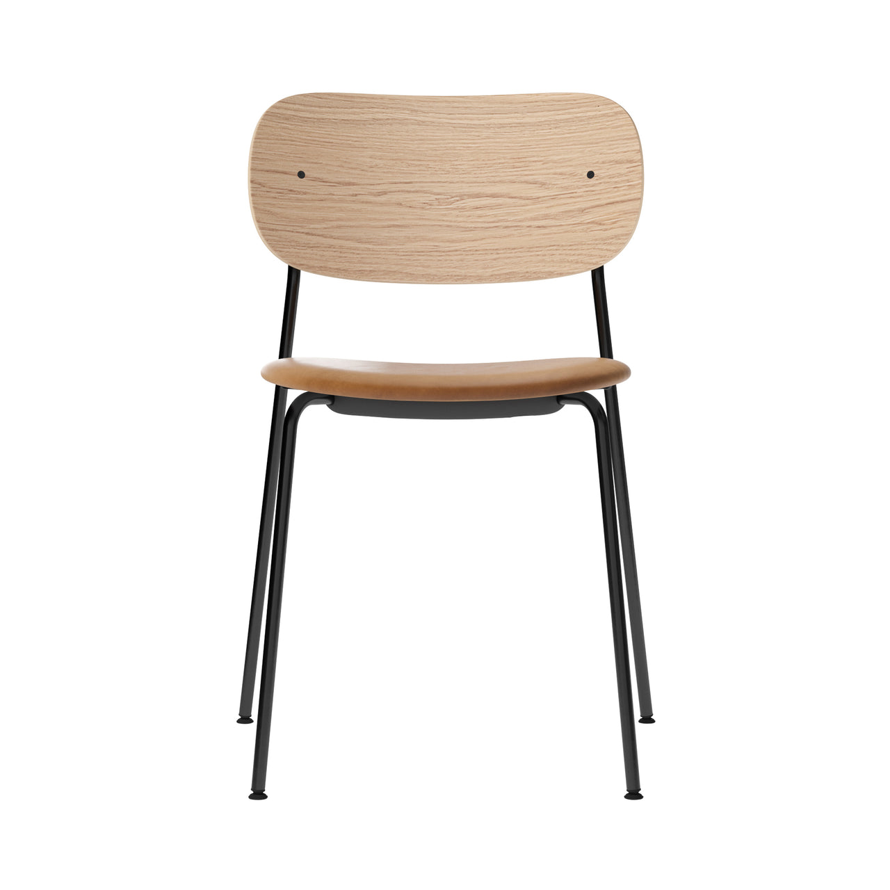 Co Chair: Seat Upholstered + Black + Natural Oak + Dakar 0250