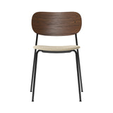 Co Chair: Seat Upholstered + Black + Dark Stained Oak + Boucle 02
