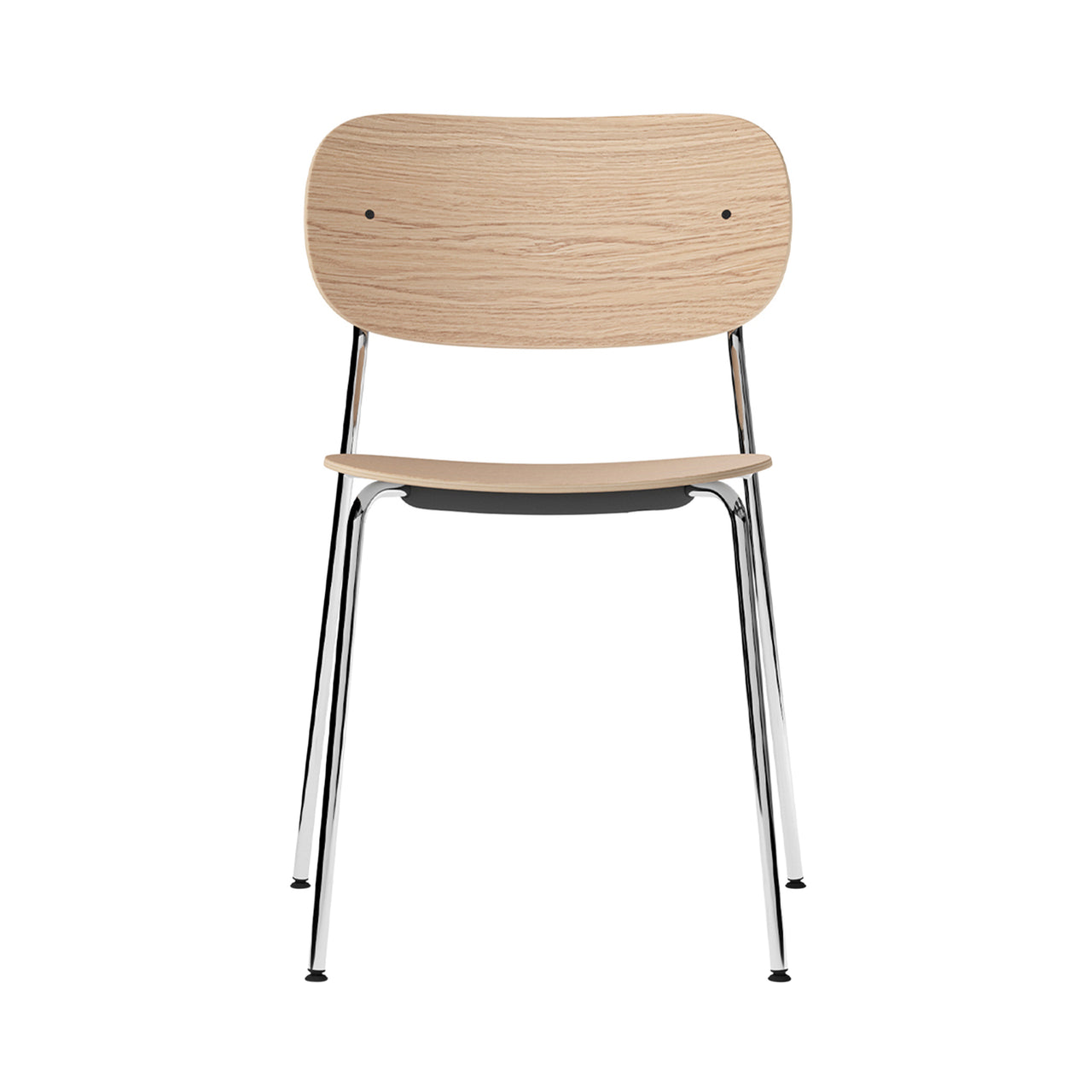 Co Chair: Chrome + Natural Oak