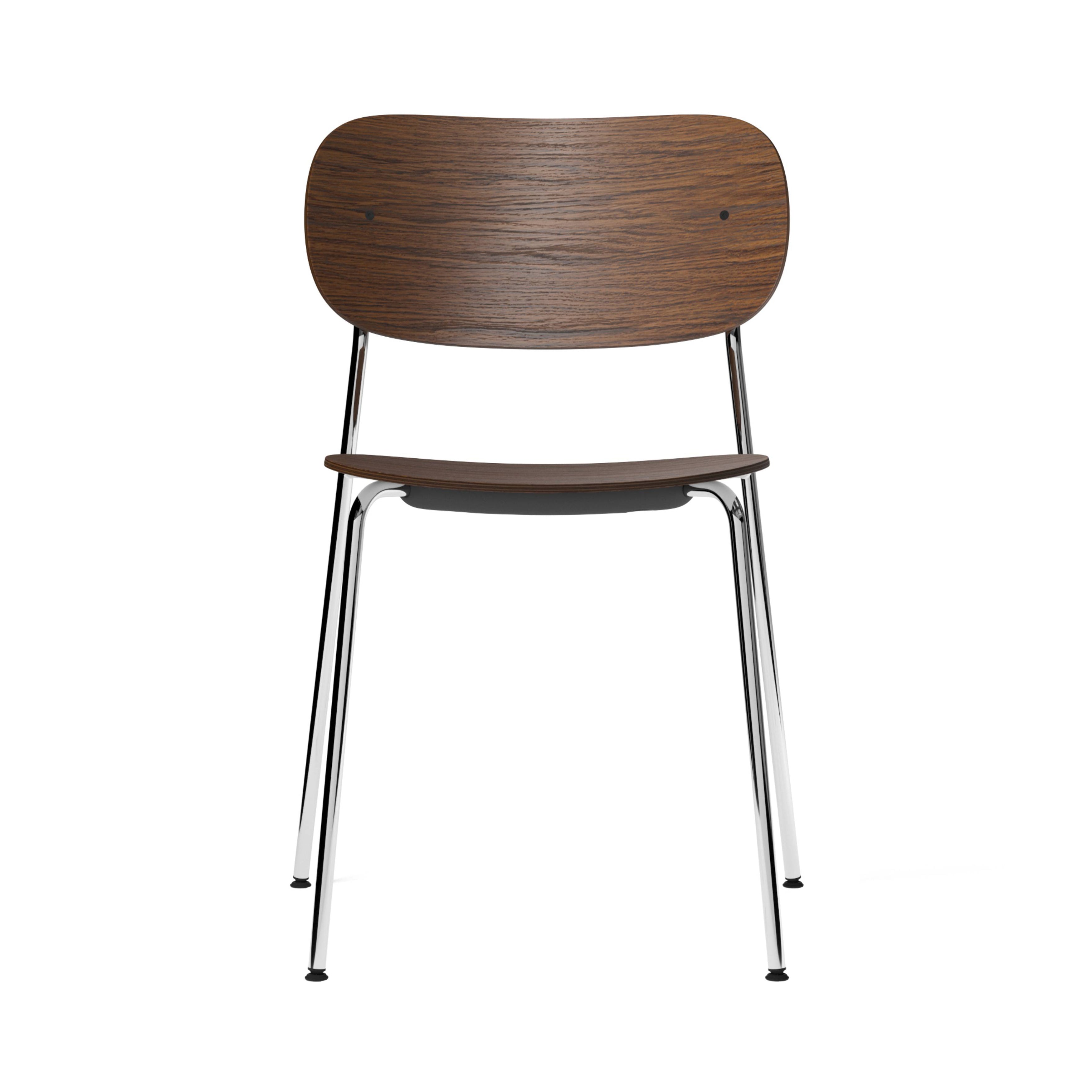 Co Chair: Chrome + Dark Stained Oak