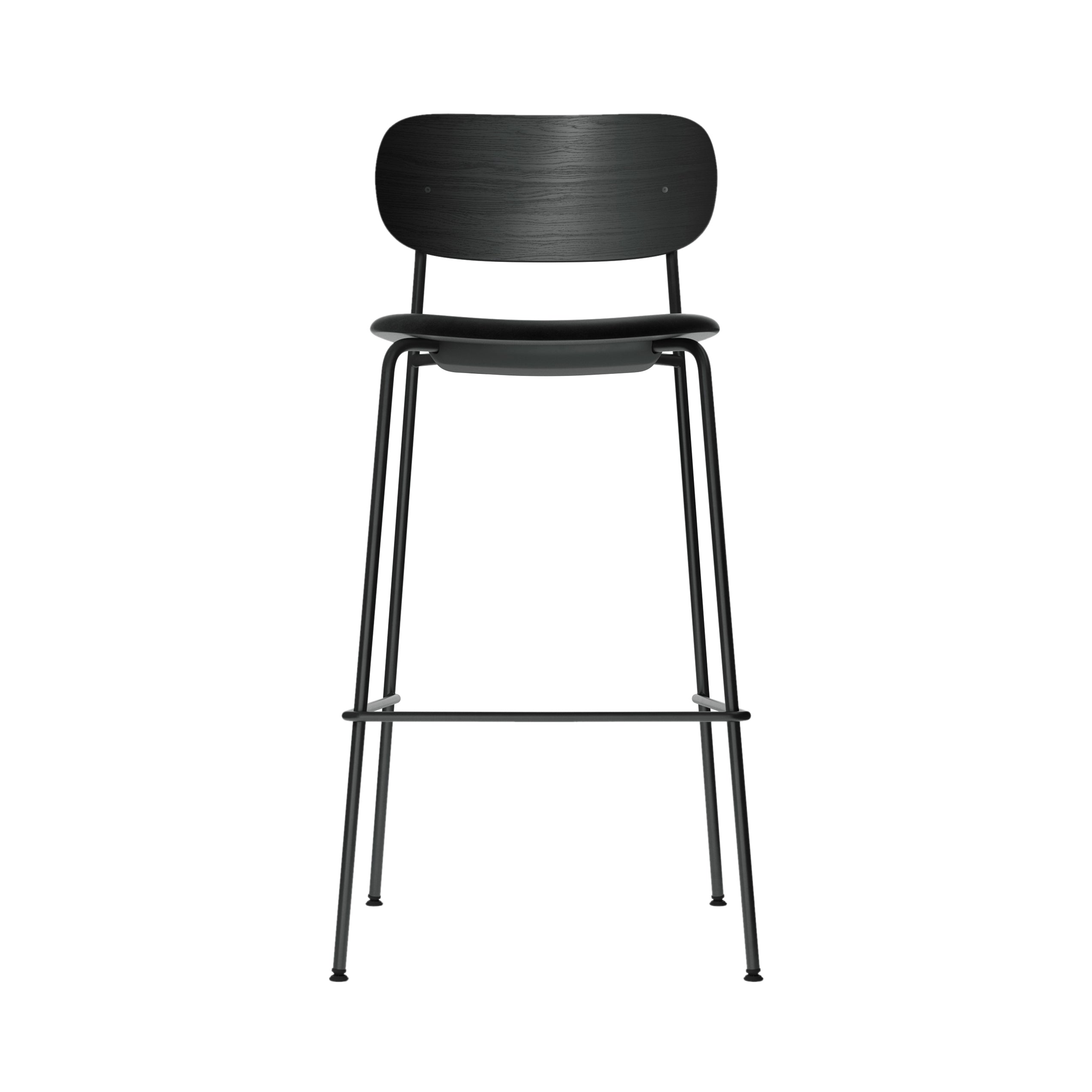 Co Bar + Counter Chair: Seat Upholstered + Bar + Black Oak + Dakar 0842
