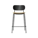 Co Bar + Counter Chair: Seat Upholstered + Counter + Black Oak + Boucle 06
