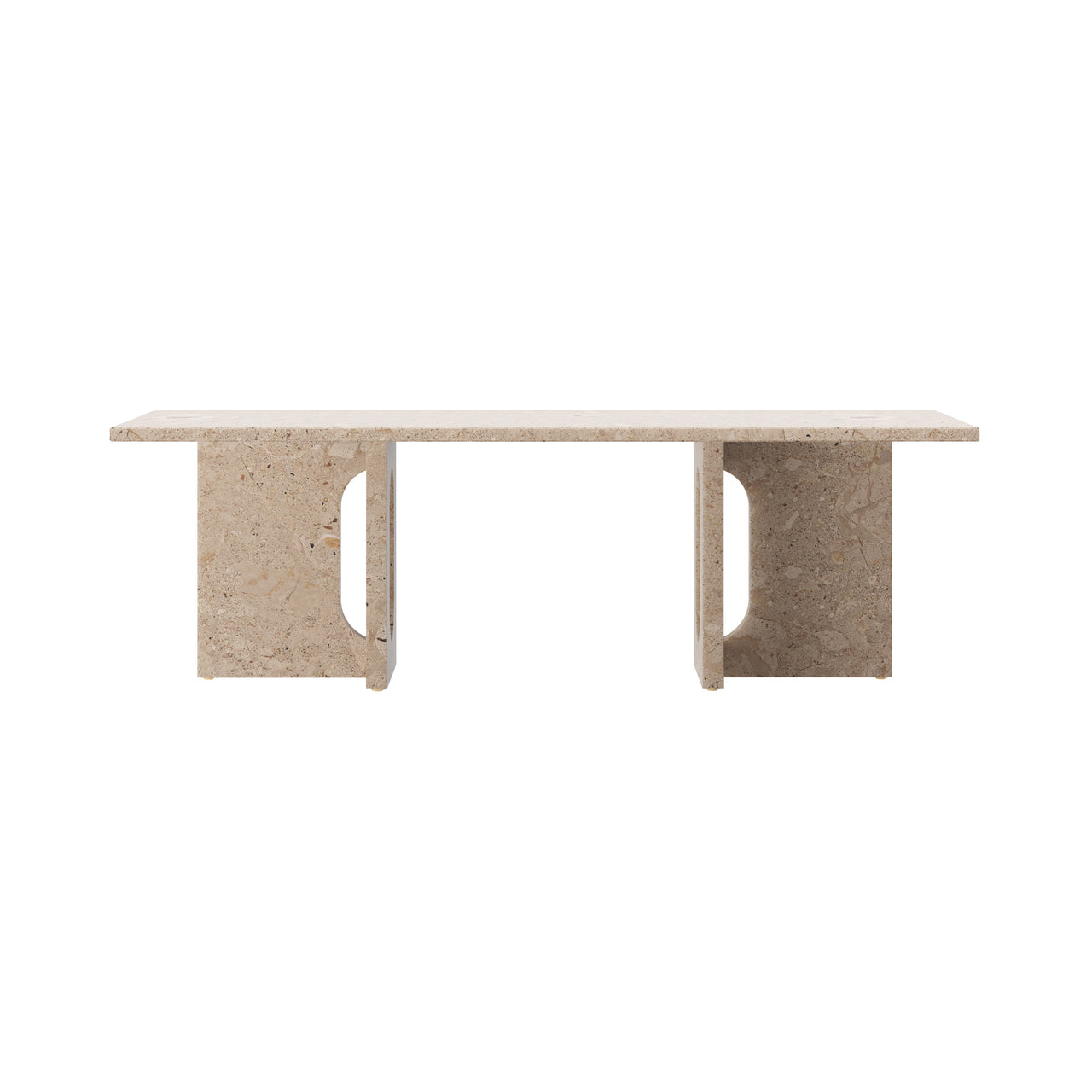 Androgyne Lounge Table: Kunis Breccia Sand Marble + Kunis Breccia Sand Marble