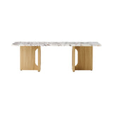 Androgyne Lounge Table: Calacatta Viola Marble + Natural Oak
