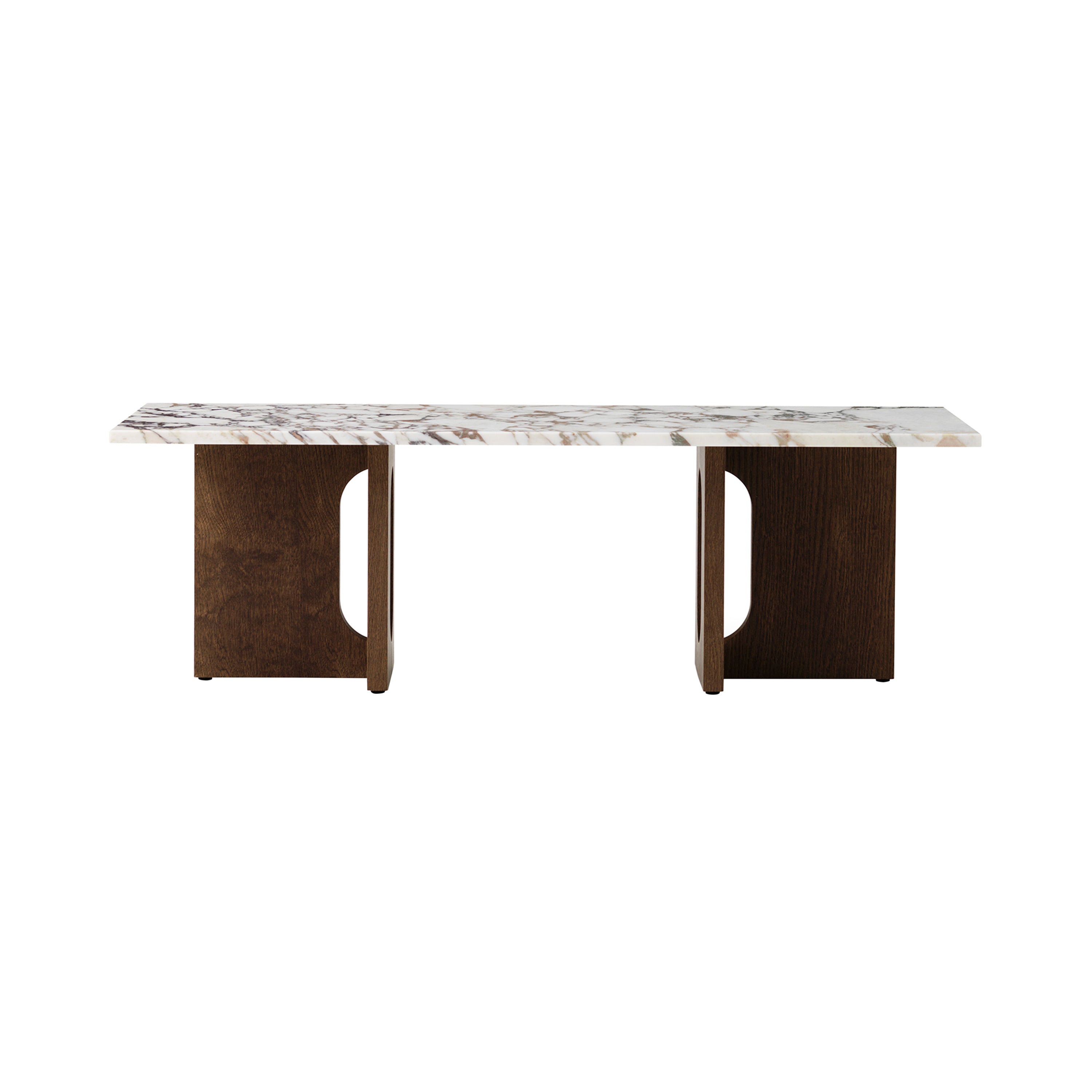 Androgyne Lounge Table: Dark Stained Oak + Calacatta Viola Marble