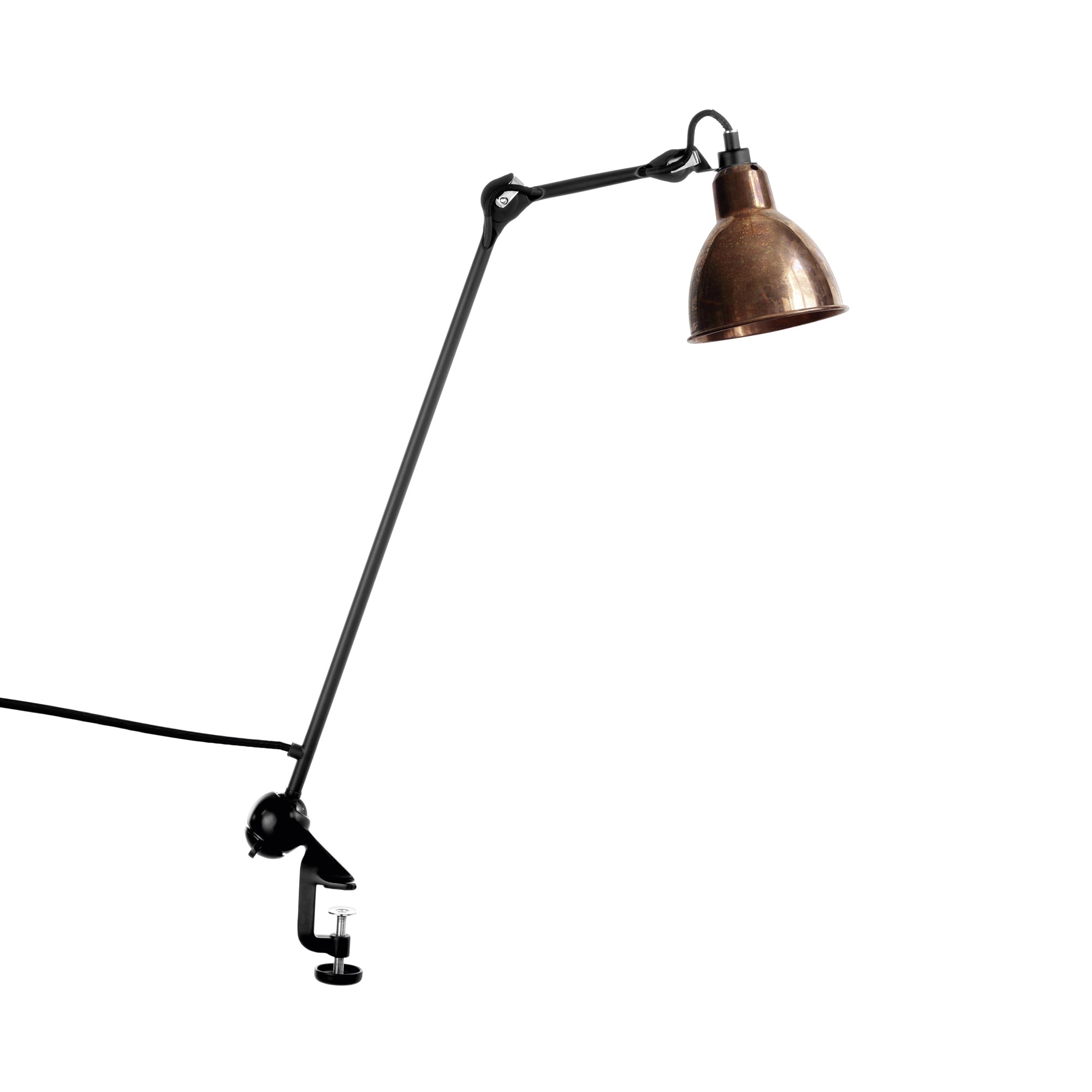 Lampe Gras N°201 Lamp: Raw Copper + Round