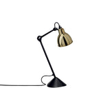 Lampe Gras N°205 Lamp: Brass + Round