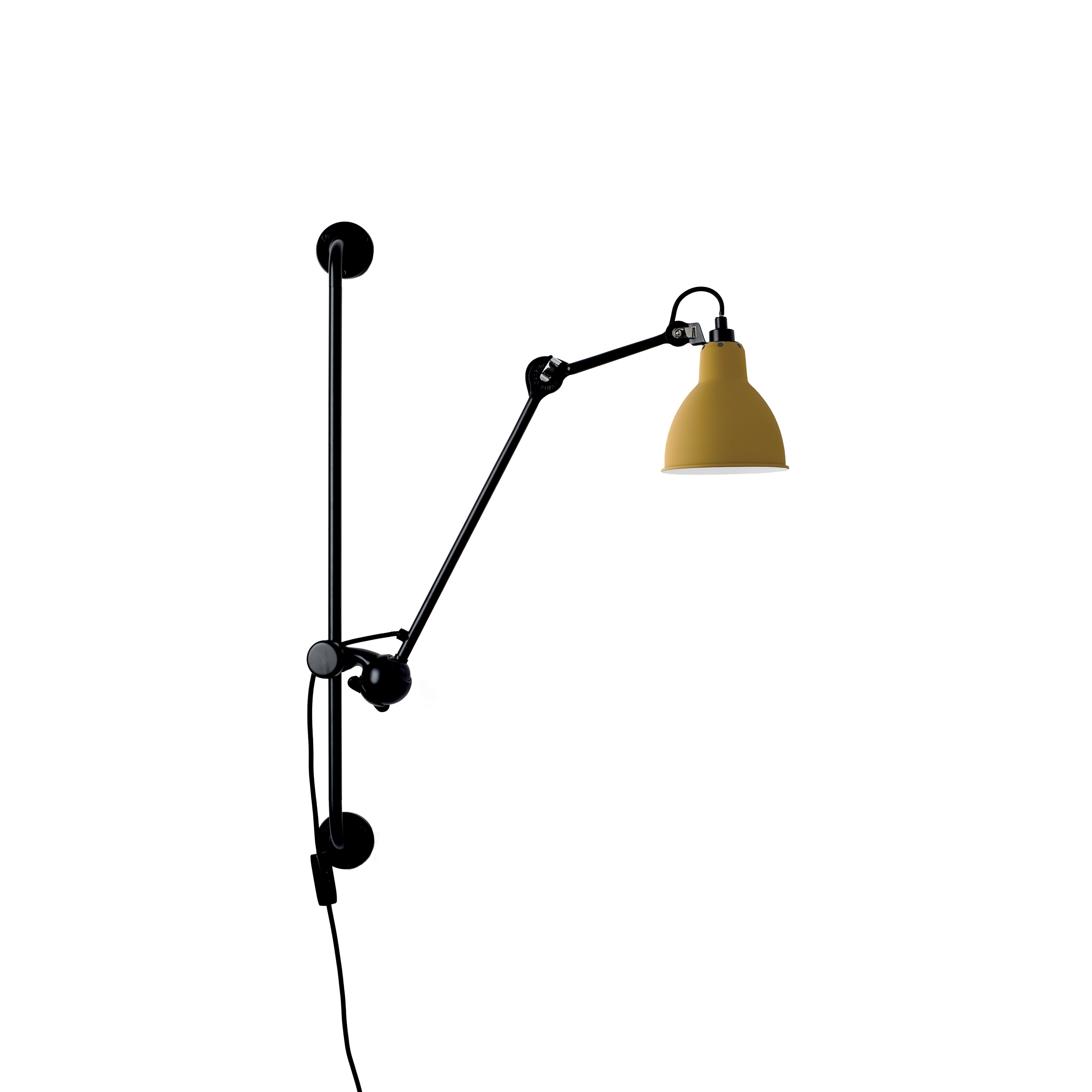 Lampe Gras N°210 Lamp: Yellow + Round
