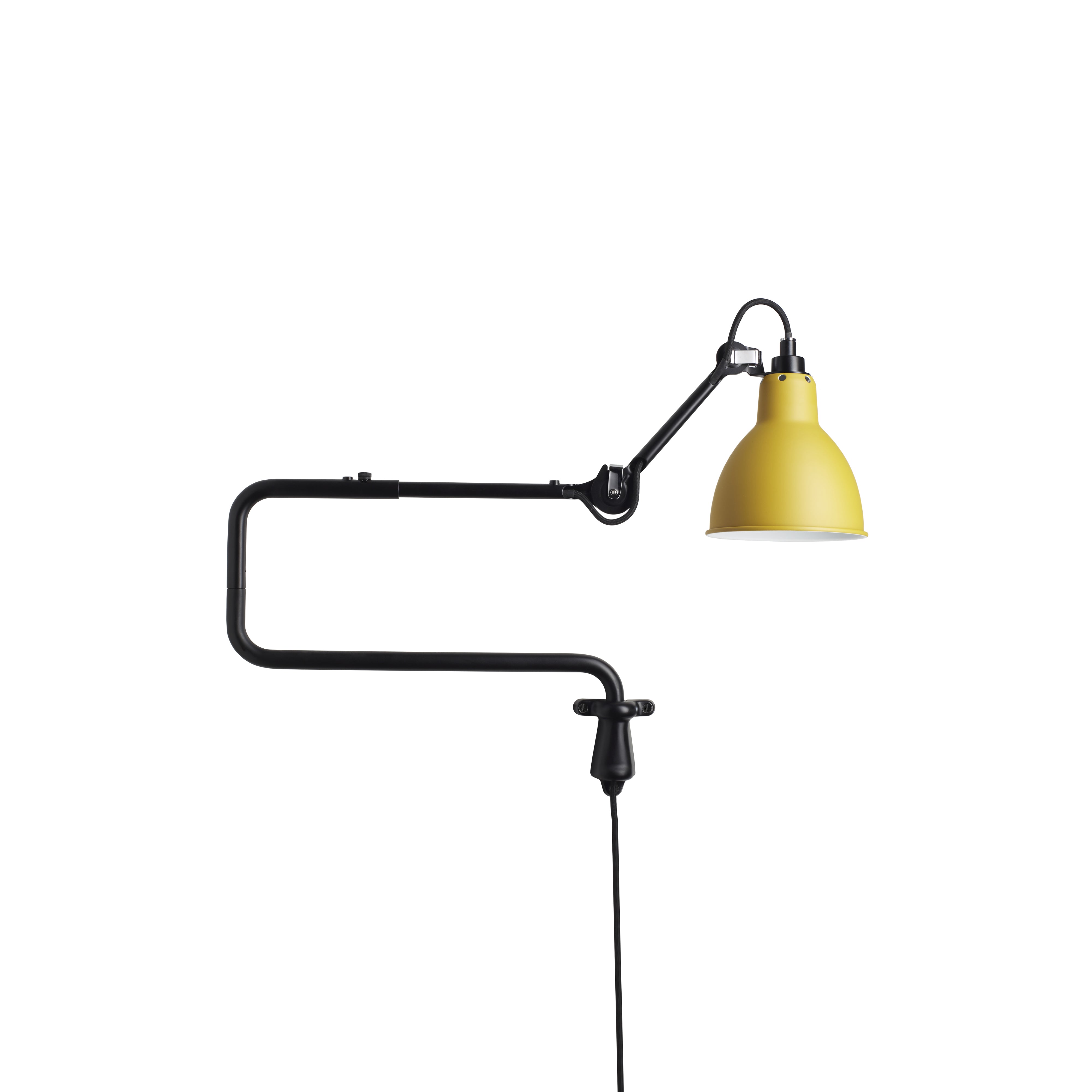 Lampe Gras N°303 Lamp: Yellow + Round