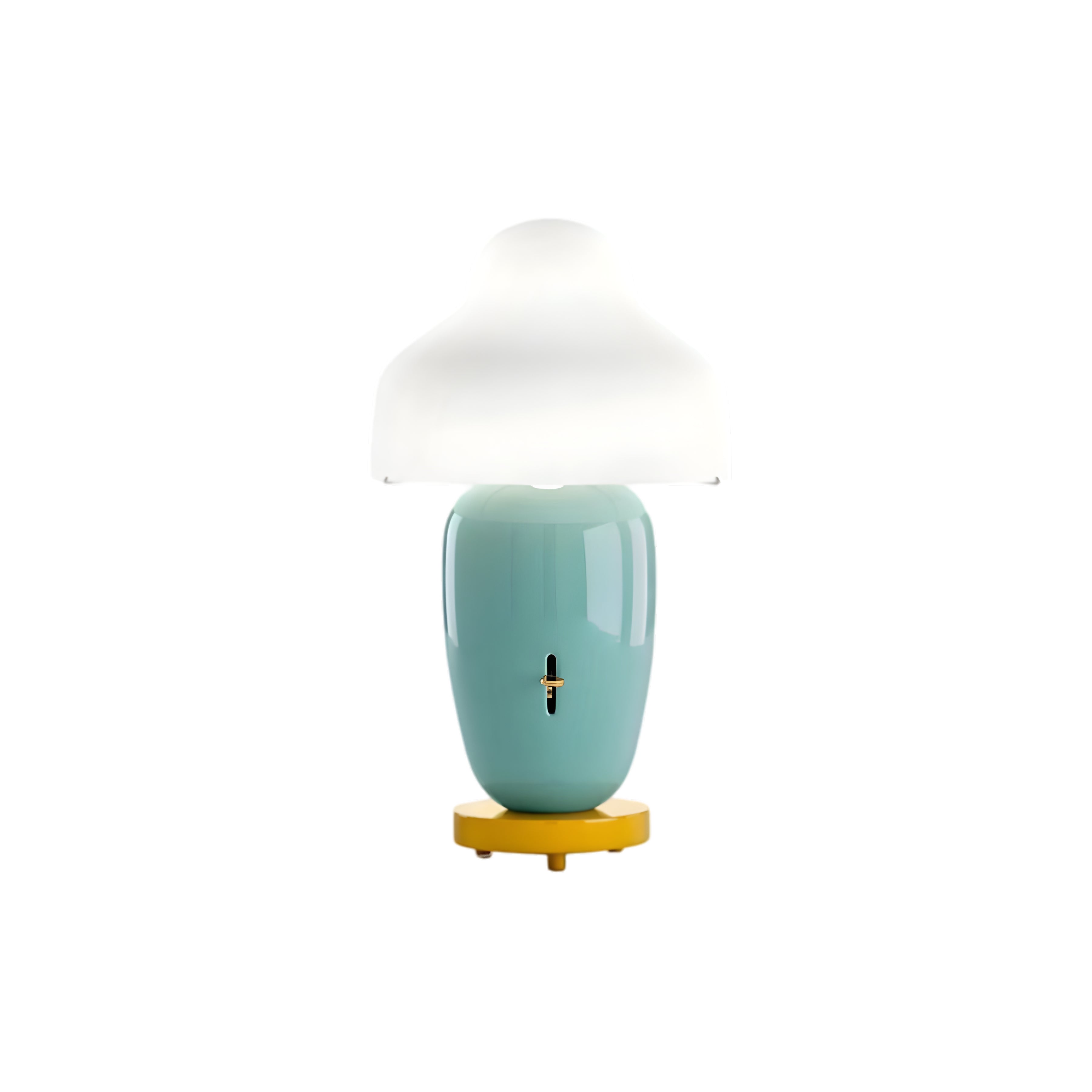 Chinoz Table Lamp: Green + Ochre