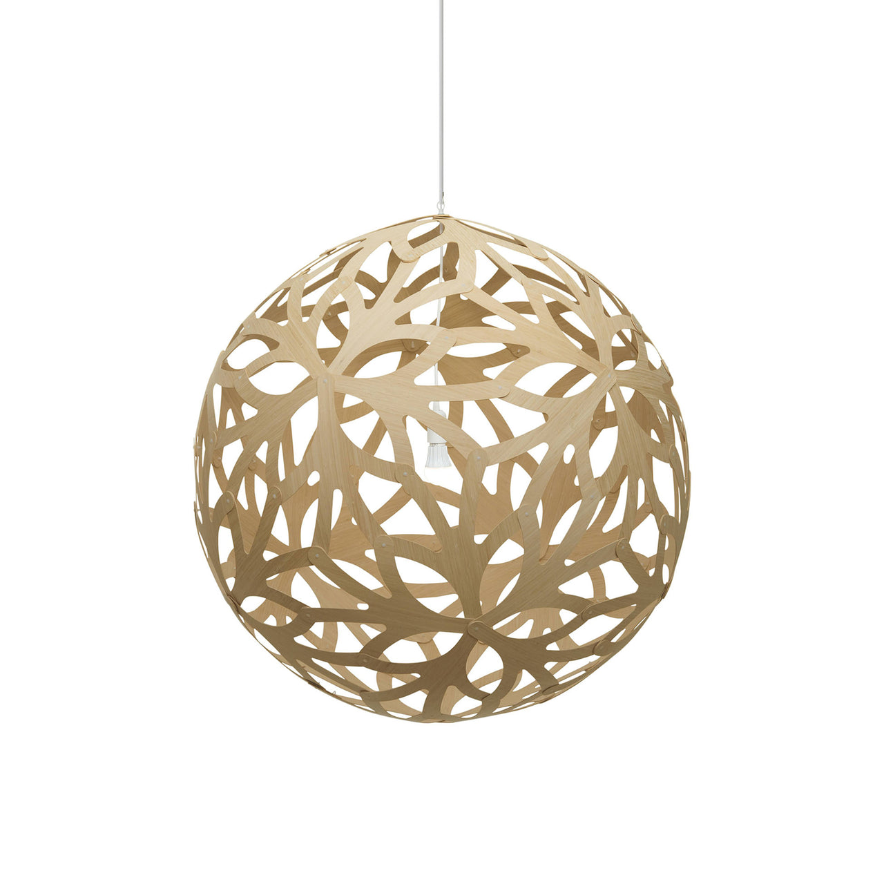Floral Pendant Light: Extra Large + Bamboo + White