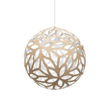 Floral Pendant Light: Extra Large + Bamboo + White + White