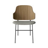 The Penguin Dining Chair: Upholstered + Natural Oak + Re Wool 0218