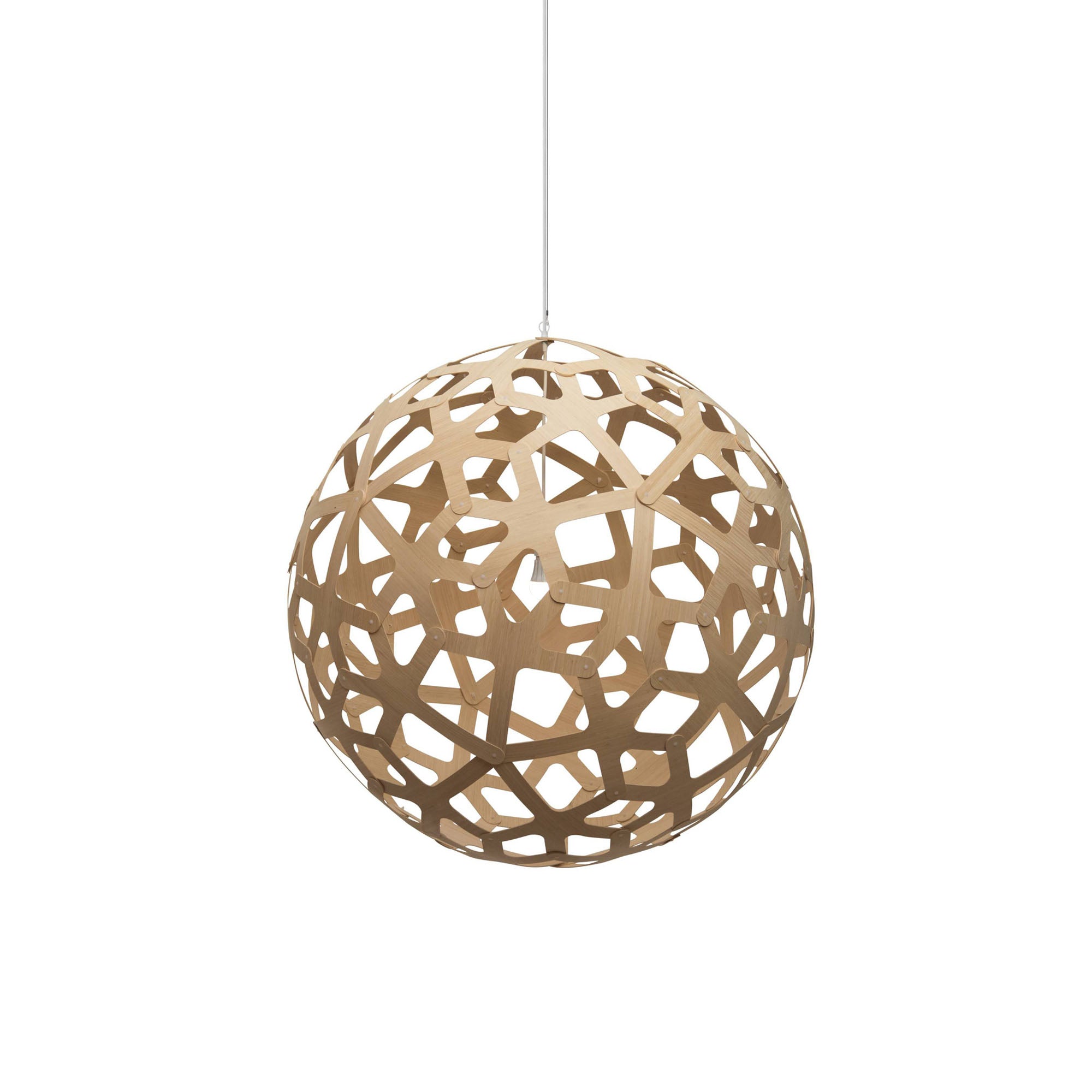 Coral Pendant Light: Extra Large + Bamboo + White