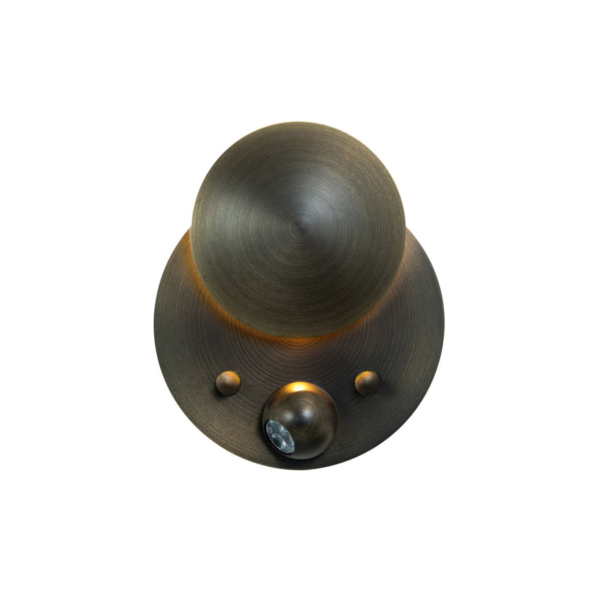 Naboo Wall Light: Base Mount - Reflector + Spot + Satin Graphite + Satin Graphite