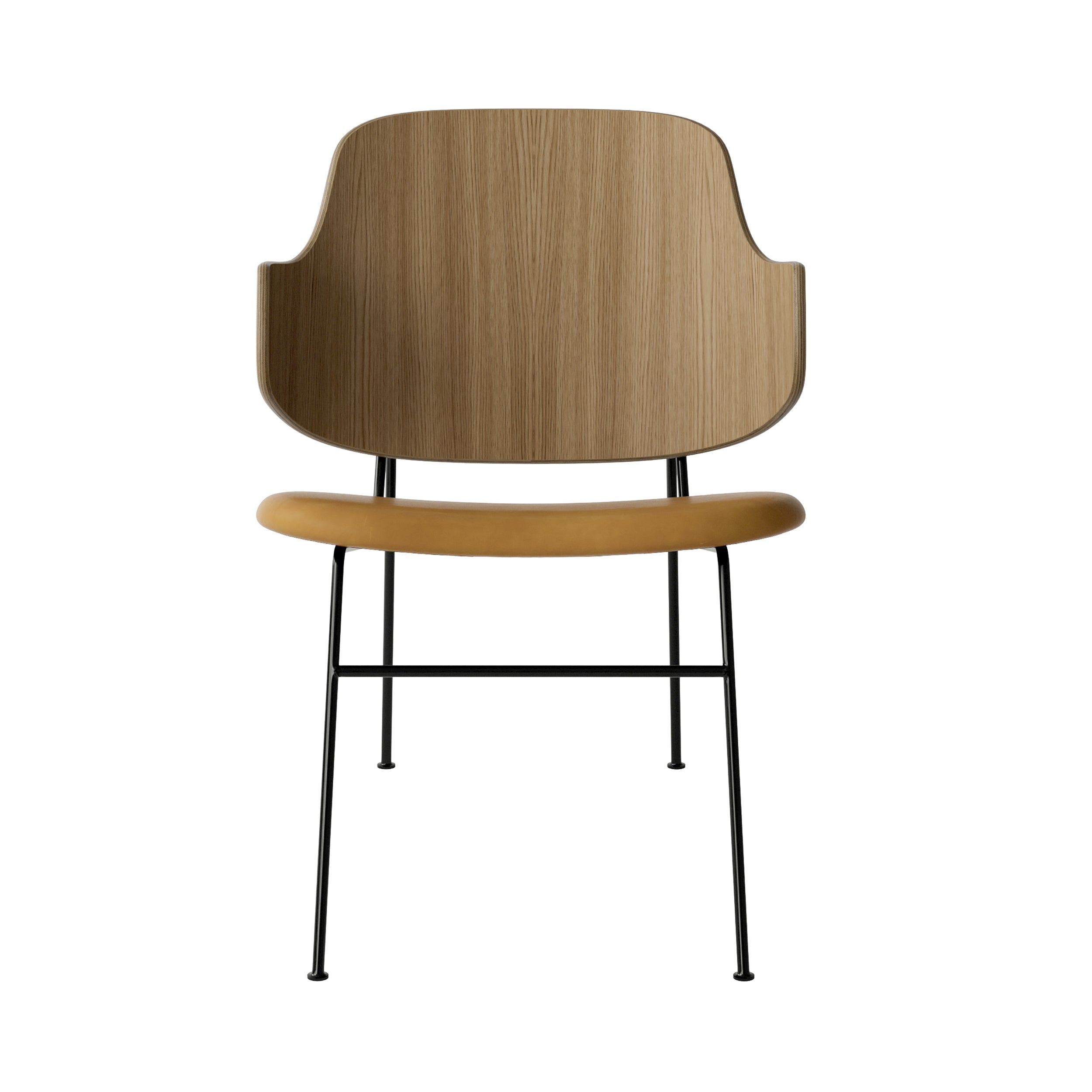 The Penguin Lounge Chair: Seat Upholstered + Natural Oak + Hallingdal 65 600